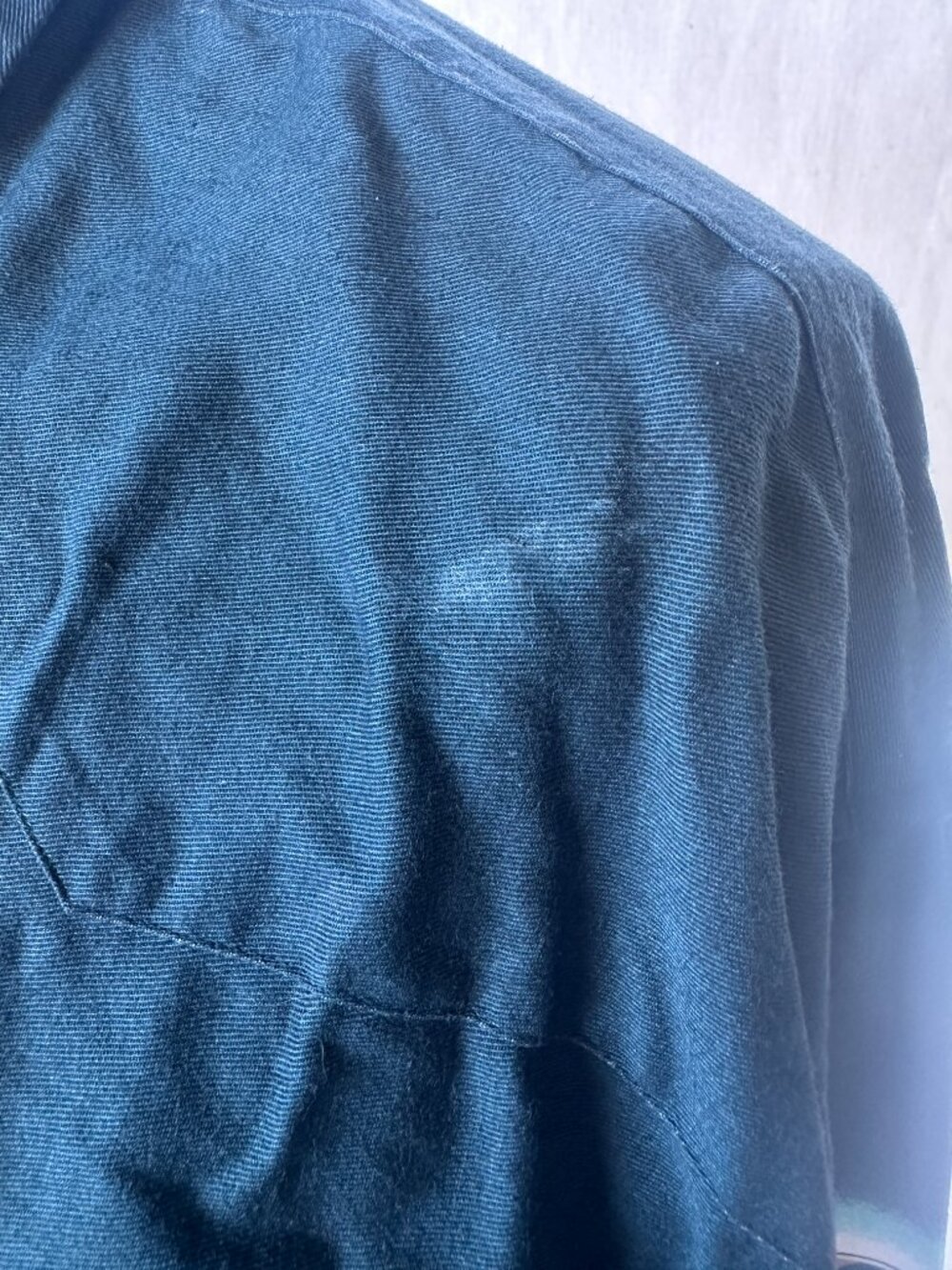 Roper Men's Dark Teal Cyan White Beige Pearl Snap Men's LS Button Front Shirt La - Picture 7 of 7